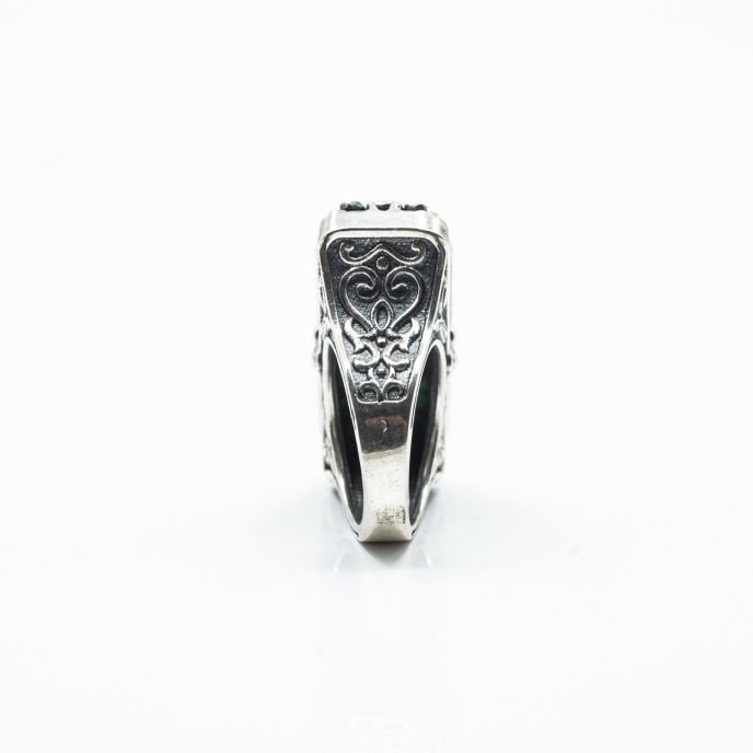 Inel dreptunghiular turcoaza Argint