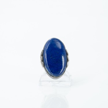 Inel oval picaturi lapis-lazuli Argint