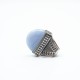 Inel oval tuguiat calcedonie bleu Argint