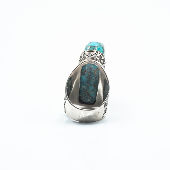 Inel oval tuguiat turcoaza Argint