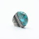 Inel oval tuguiat turcoaza Argint