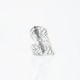 Inel model frunza pliata Argint