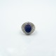 Inel oval broderie gotica lapis lazuli Argint