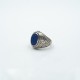 Inel oval broderie gotica lapis lazuli Argint