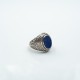 Inel oval broderie gotica lapis lazuli Argint