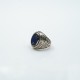 Inel oval broderie gotica lapis lazuli Argint
