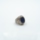 Inel oval broderie gotica lapis lazuli Argint