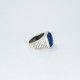 Inel dreptunghiular dungat lapis-lazuli Argint