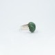 Inel oval simplu s prehnit Argint