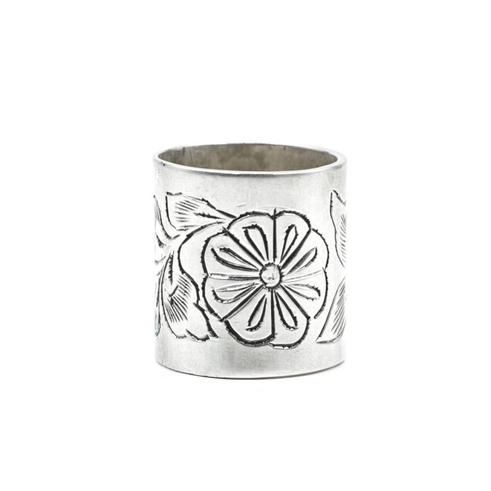 Verigheta lata floare margareta petale Argint