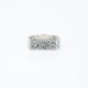 Inel dreptunghiular broderie Argint