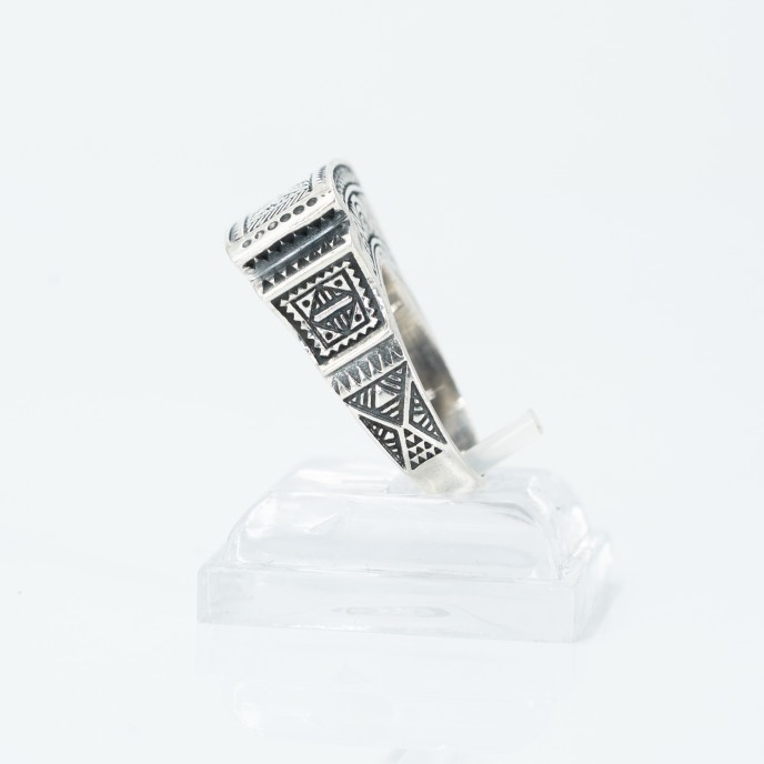 Inel India model dreptunghi Argint