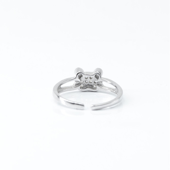 Inel picior cap de urs Argint