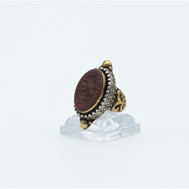 Inel Afgan oval cap de soldat Argint