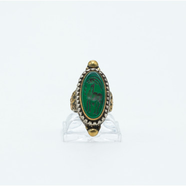 Inel Afgan oval capricorn Argint