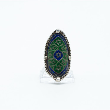 Inel Afgan rombic peste-pasare Argint