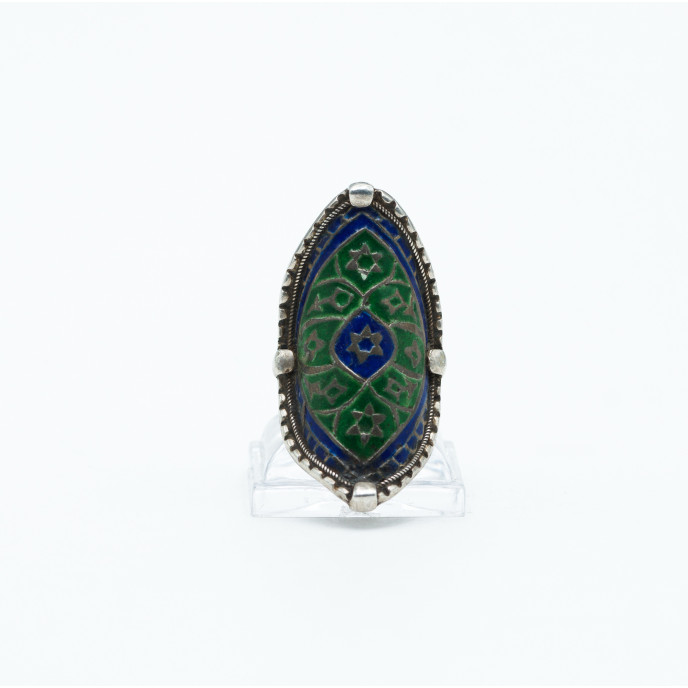 Inel Afgan rombic peste-pasare Argint