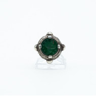 Inel Afgan tip sigiliu agat Argint