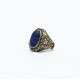 Inel Afgan profil barbat lapis.lazuli Argint