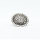 Inel disc floral India 4.8cm Argint
