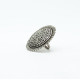Inel disc floral India 4.8cm Argint