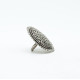 Inel disc floral India 4.8cm Argint