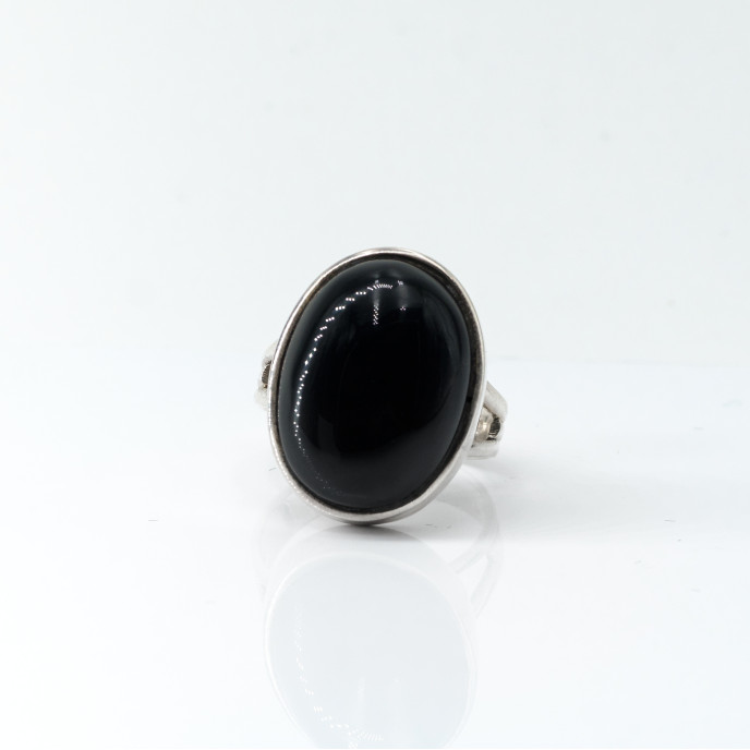 Inel oval dungi onix Argint