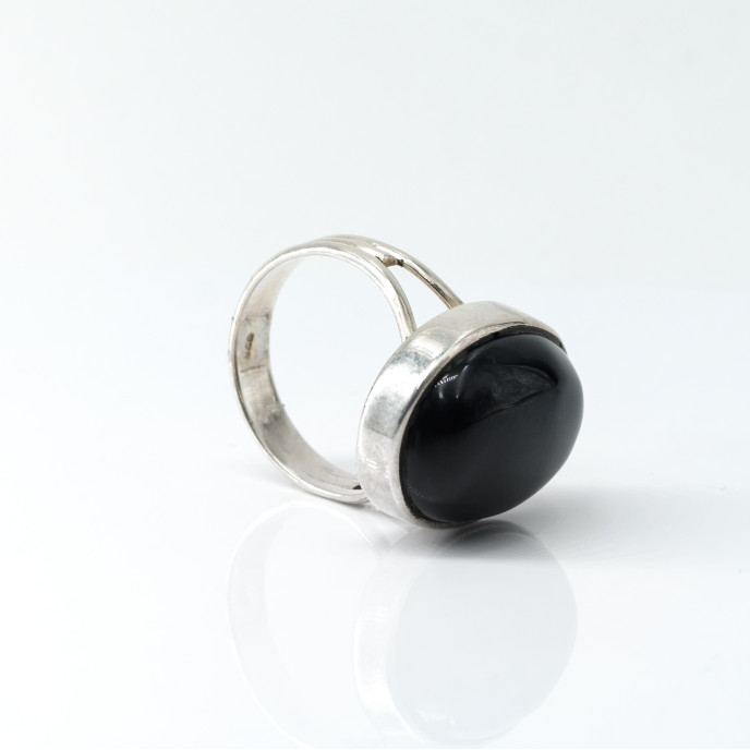 Inel oval dungi onix Argint