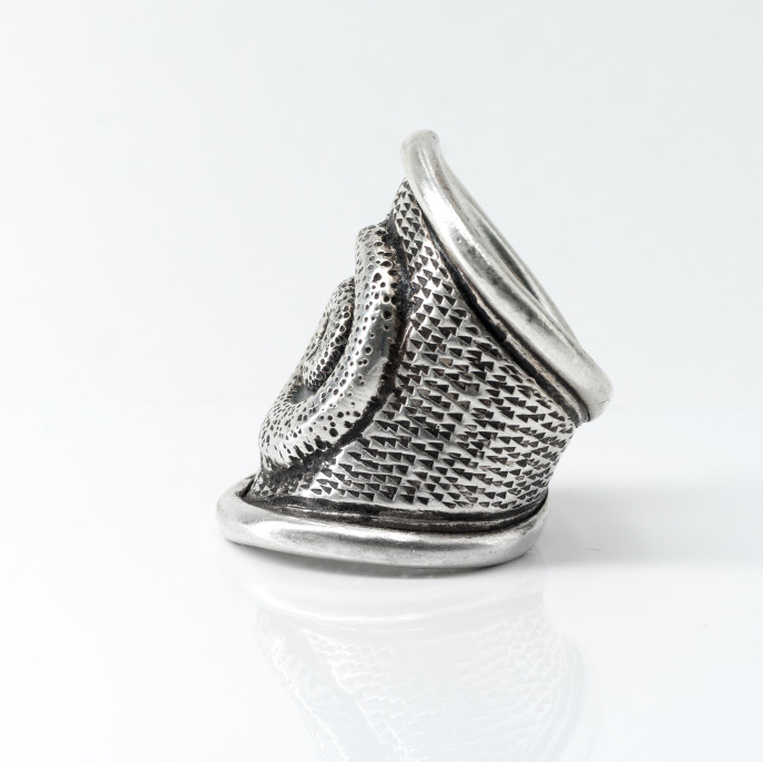 Inel lung spirala melc Argint