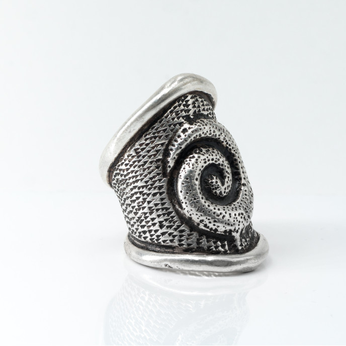 Inel lung spirala melc Argint