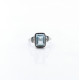 Inel piatra dreptunghiulara topaz bleu Argint