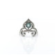Inel tiara piatra naturala topaz bleu Argint