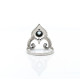 Inel tiara piatra naturala topaz bleu Argint