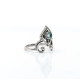 Inel tiara piatra naturala topaz bleu Argint