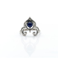 Inel tiara piatra naturala lapis lazuli Argint