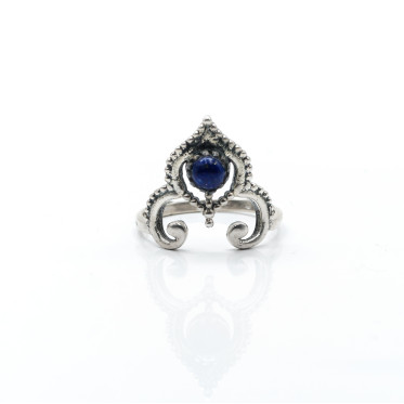 Inel tiara piatra naturala lapis lazuli Argint