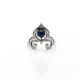 Inel tiara piatra naturala lapis lazuli Argint