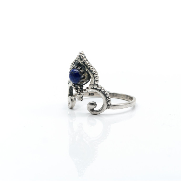 Inel tiara piatra naturala lapis lazuli Argint