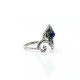 Inel tiara piatra naturala lapis lazuli Argint
