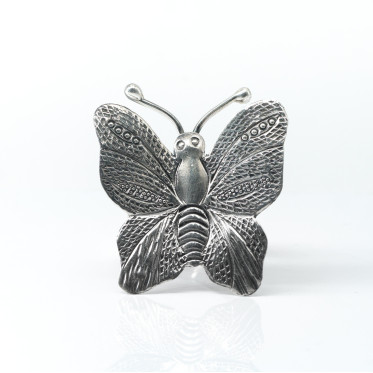 Inel fluture reglabil m Argint