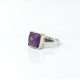 Inel patrat ametist Argint