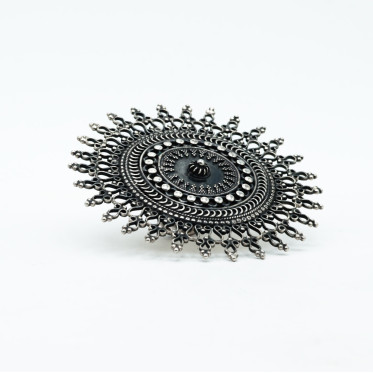 Inel disc solar India 7.5cm Argint