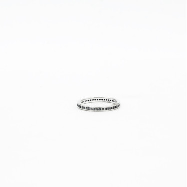 Inel dreptunghiular cubic zirconia 2mm Argint