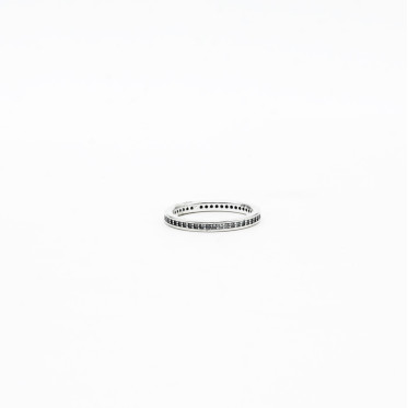 Inel dreptunghiular cubic zirconia 2mm Argint