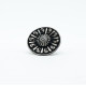 Inel disc floral picaturi India 4.3cm Argint