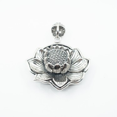 Pandantiv floare de lotus xl Argint