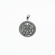 Pandantiv rotund Sabatul Vrajioarelor Argint