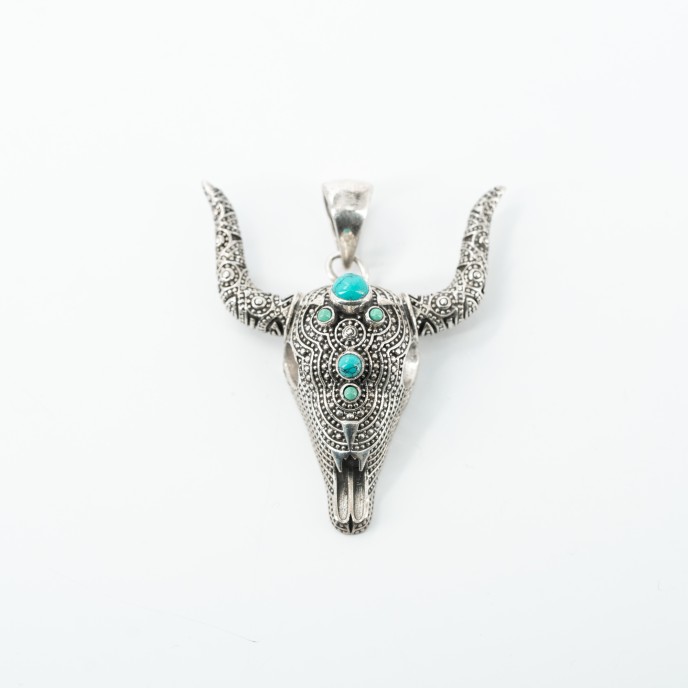 Pandantiv cap de bivol psp Argint