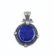 Pandantiv rotund lapis lazuli Argint