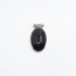 Pandantiv oval obsidian anou tubular L Argint